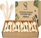 360 PCS Disposable Wooden Cutlery Set - Biodegradable Cutlery Set with Wooden Spoons, Forks, and Knives - Compostable Cutlery Wooden Utensils for Parties, Camping, and Picnic